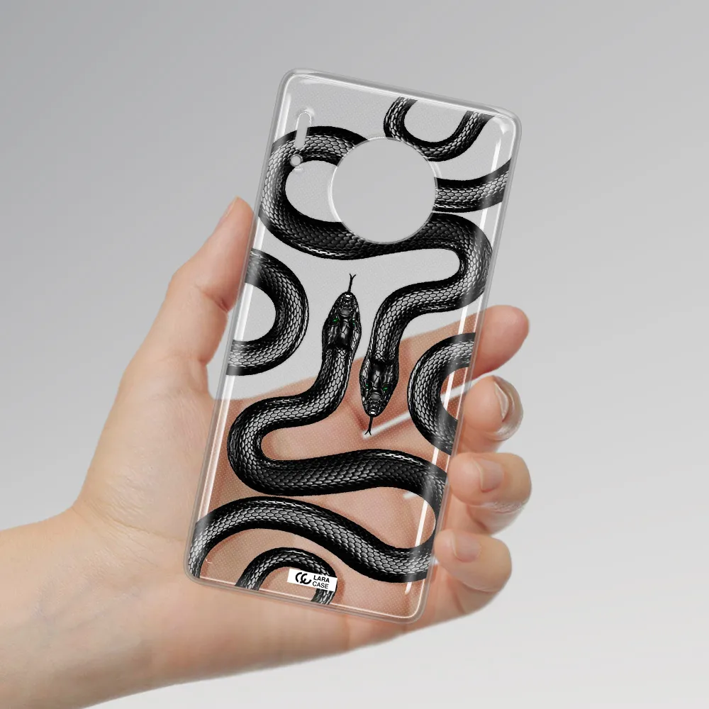 Black Snake Huawei Mate 30 Pro Clear TPU Case