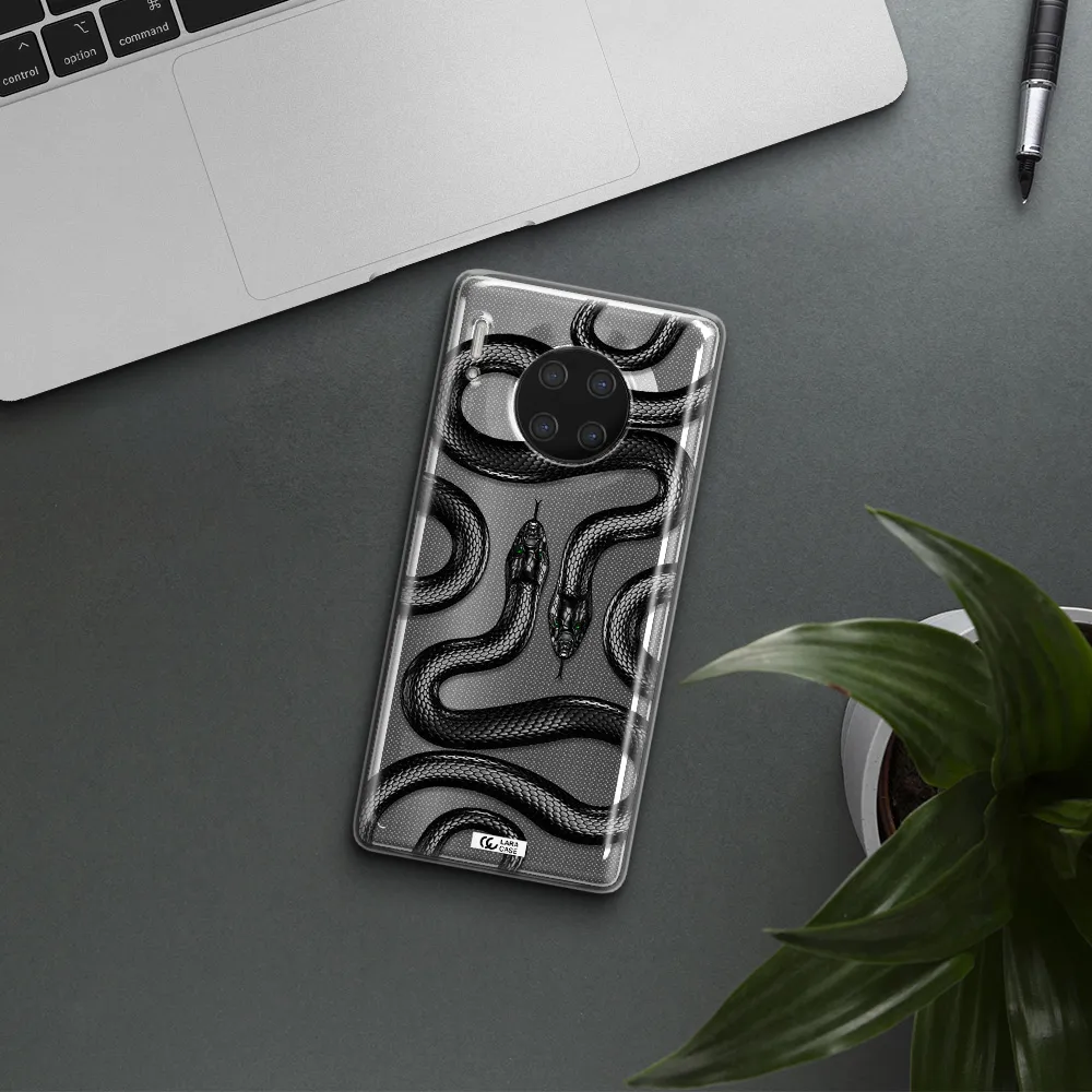 Black Snake Huawei Mate 30 Pro Clear TPU Case