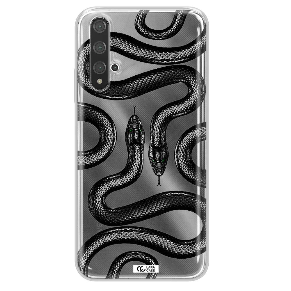 Black Snake Huawei Nova 5t Clear TPU Case
