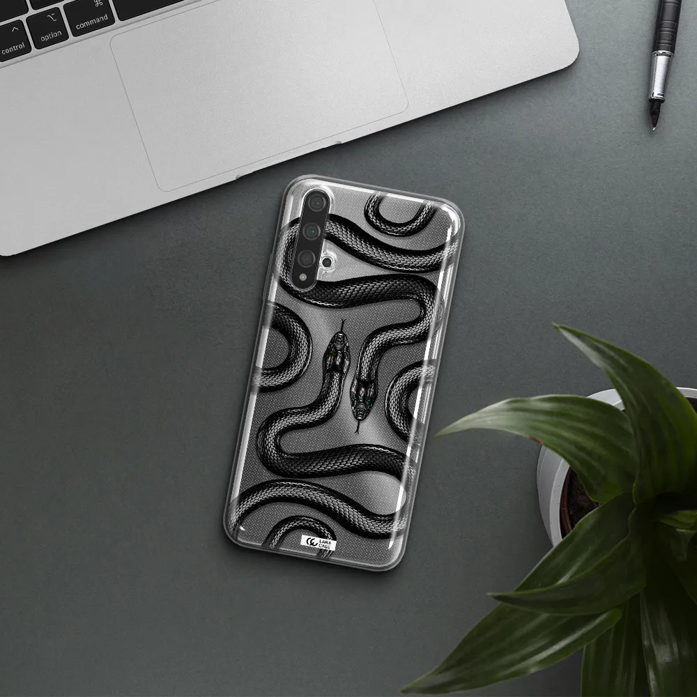 Black Snake Huawei Nova 5t Clear TPU Case