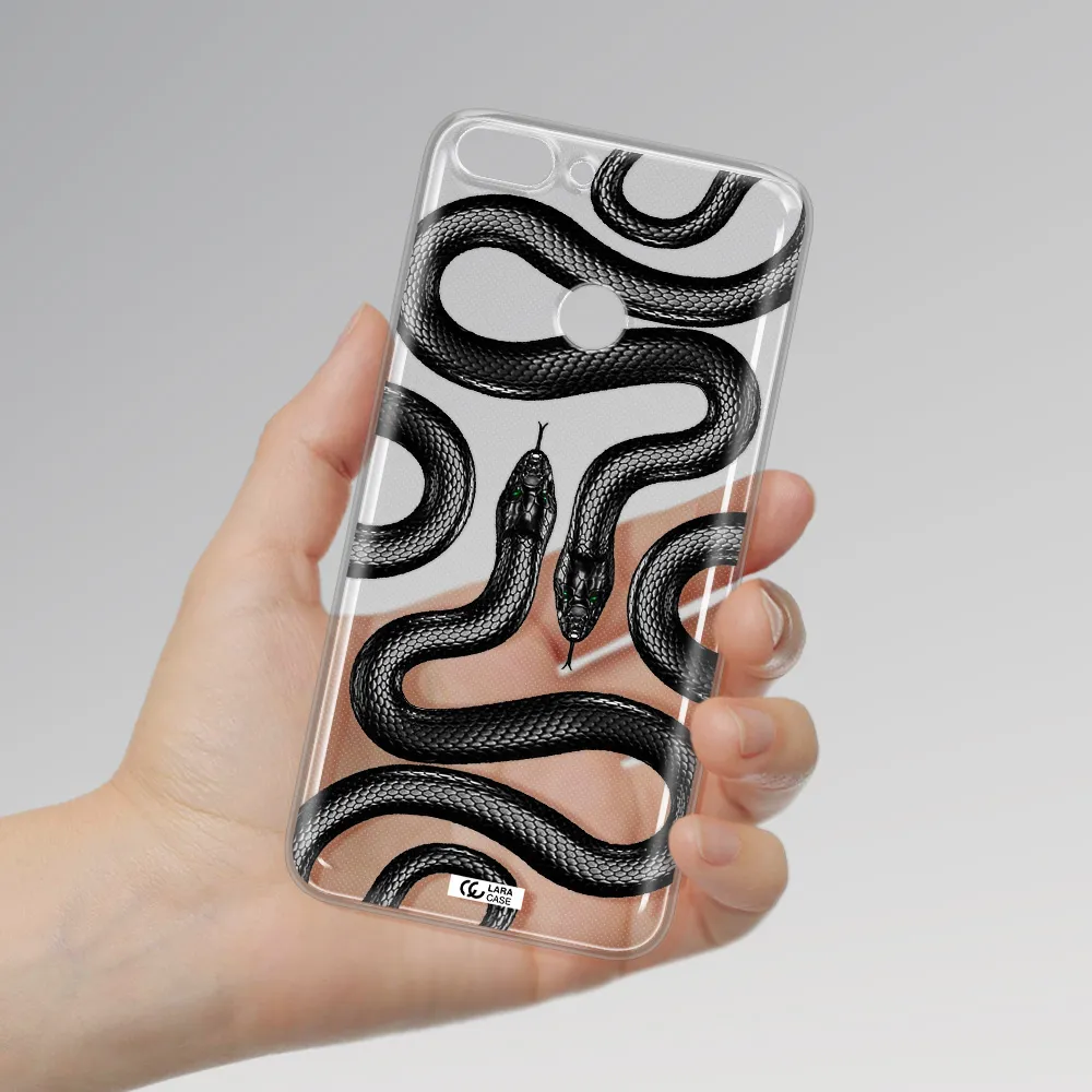 Black Snake Huawei P Smart 2017 Clear TPU Case