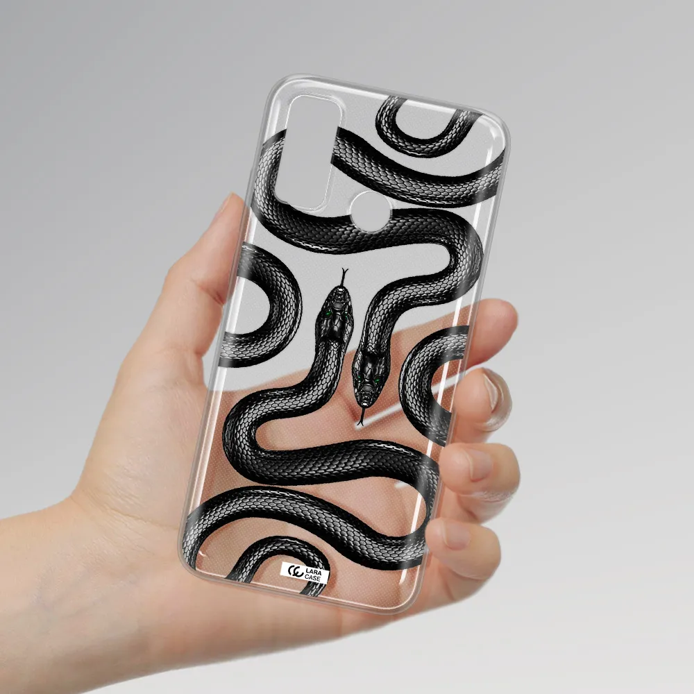 Black Snake Huawei P Smart 2020 Clear TPU Case