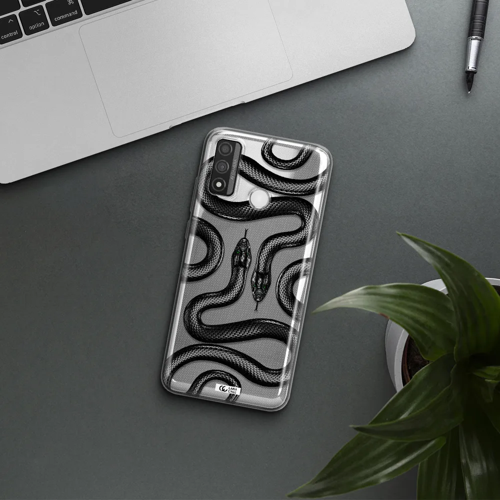 Black Snake Huawei P Smart 2020 Clear TPU Case