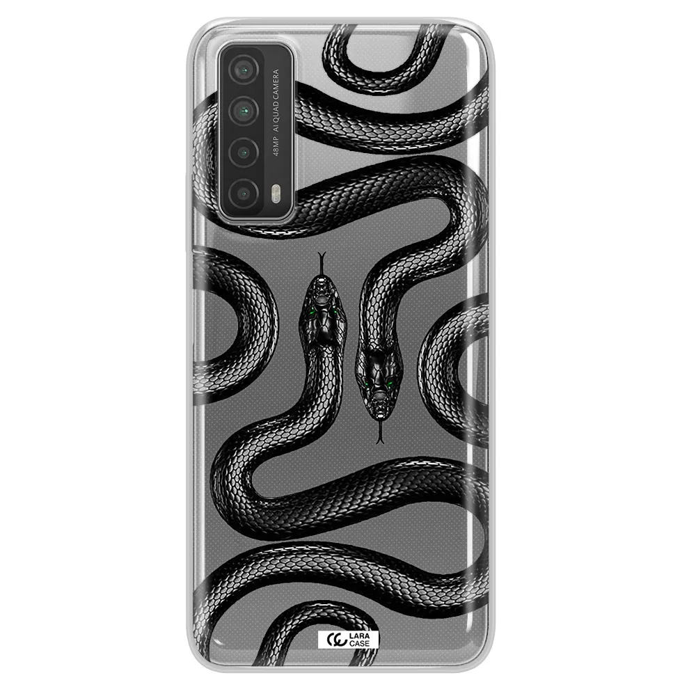 Black Snake Huawei P Smart 2021 Clear TPU Case