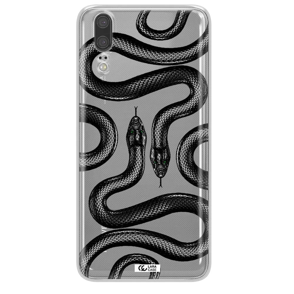 Black Snake Huawei P20 Clear TPU Case