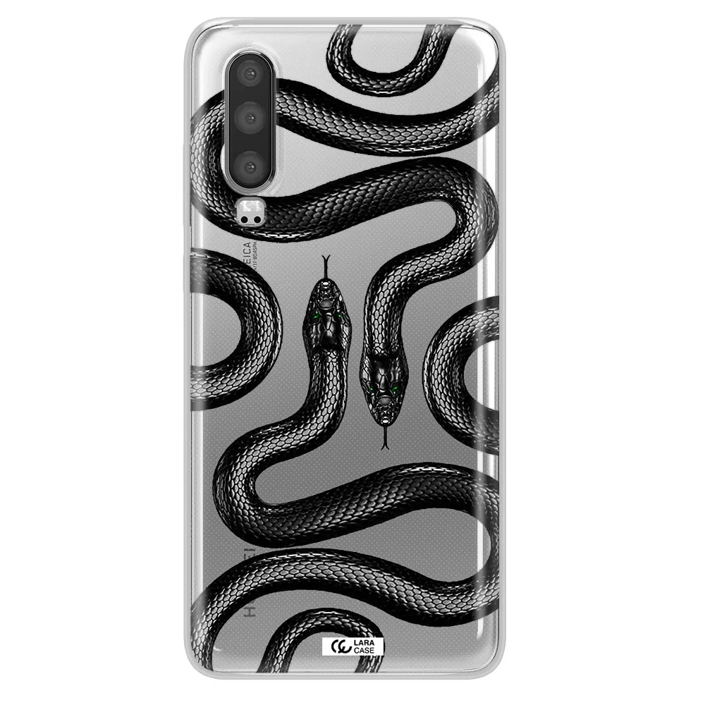 Black Snake Huawei P30 Clear TPU Case