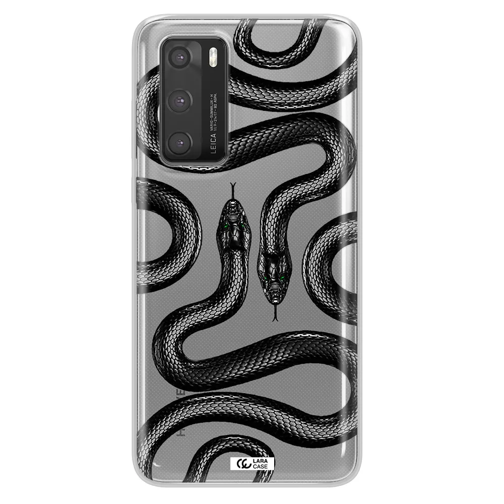 Black Snake Huawei P40 Clear TPU Case