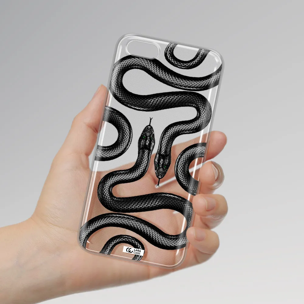 Black Snake Huawei Y5 2018 Clear TPU Case