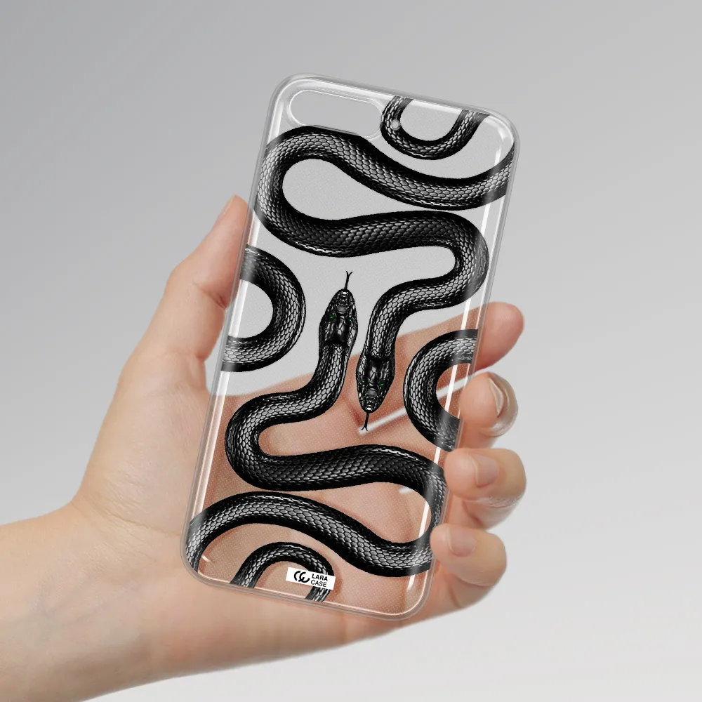 Black Snake Huawei Y6 2018 Clear TPU Case