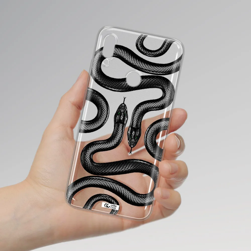 Black Snake Huawei Y6 2019 Clear TPU Case