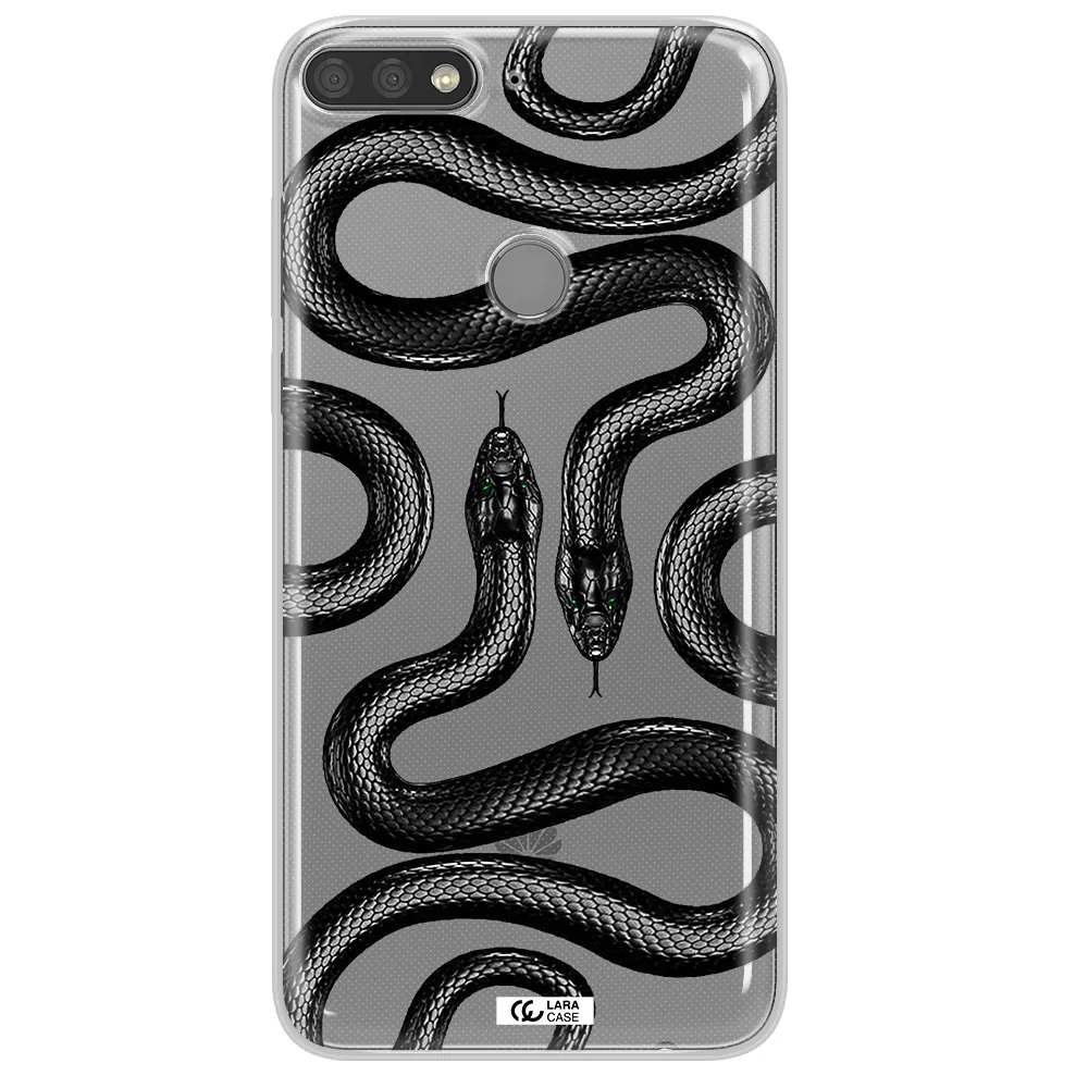 Black Snake Huawei Y7 Prime 2018 Clear TPU Case