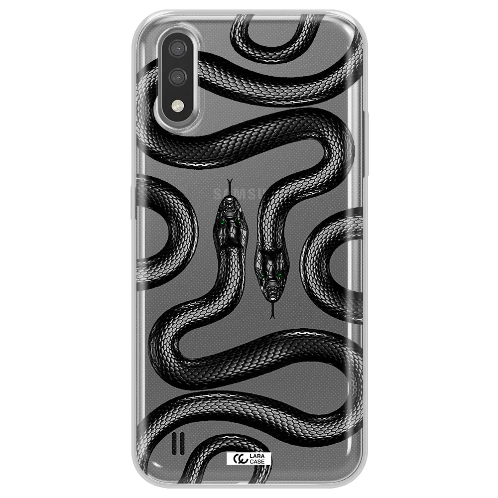 Black Snake Samsung A01 Clear TPU Case