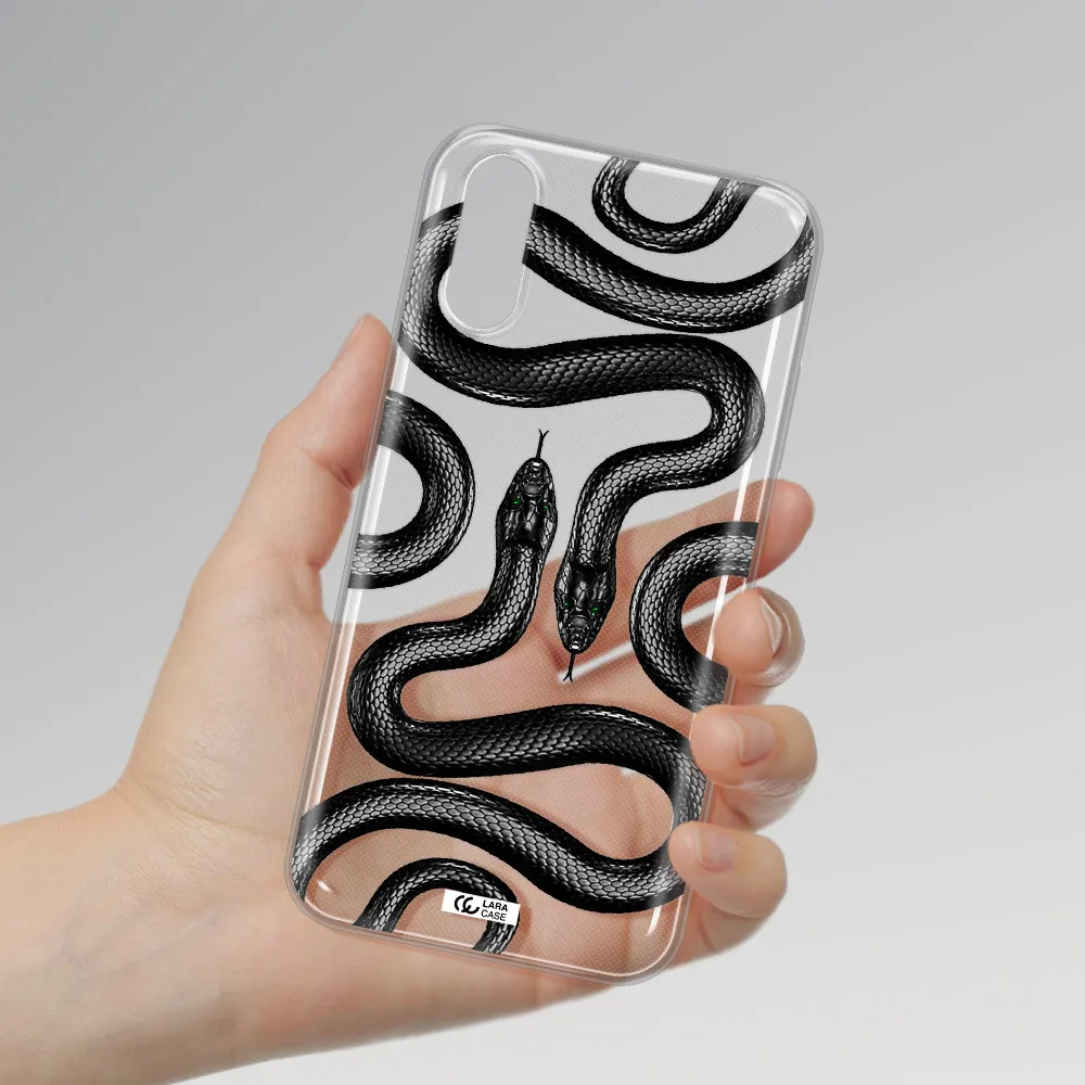 Black Snake Samsung A01 Clear TPU Case