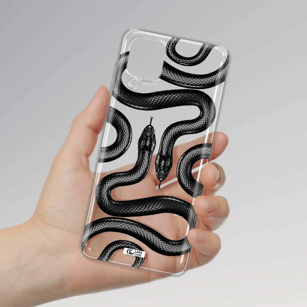 Black Snake Samsung A12 4g Clear TPU Case