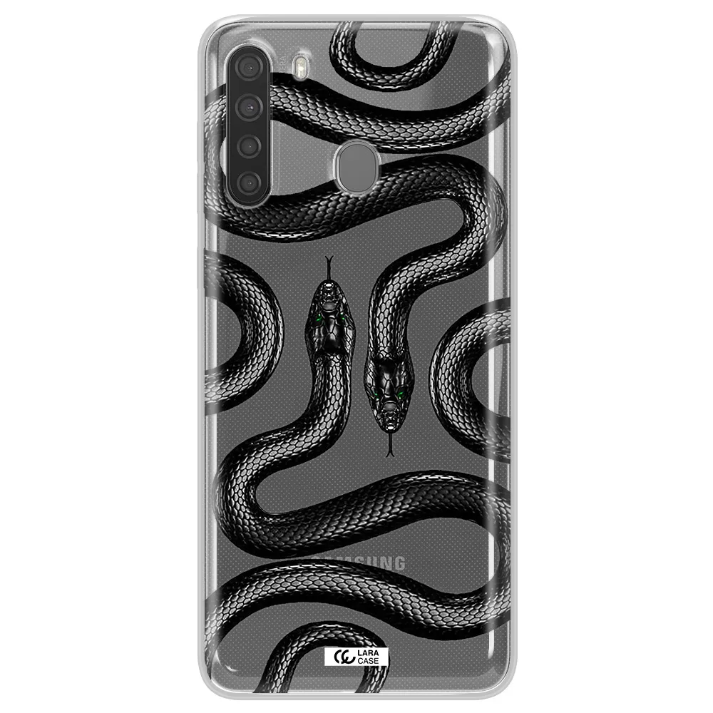 Black Snake Samsung A21 Clear TPU Case