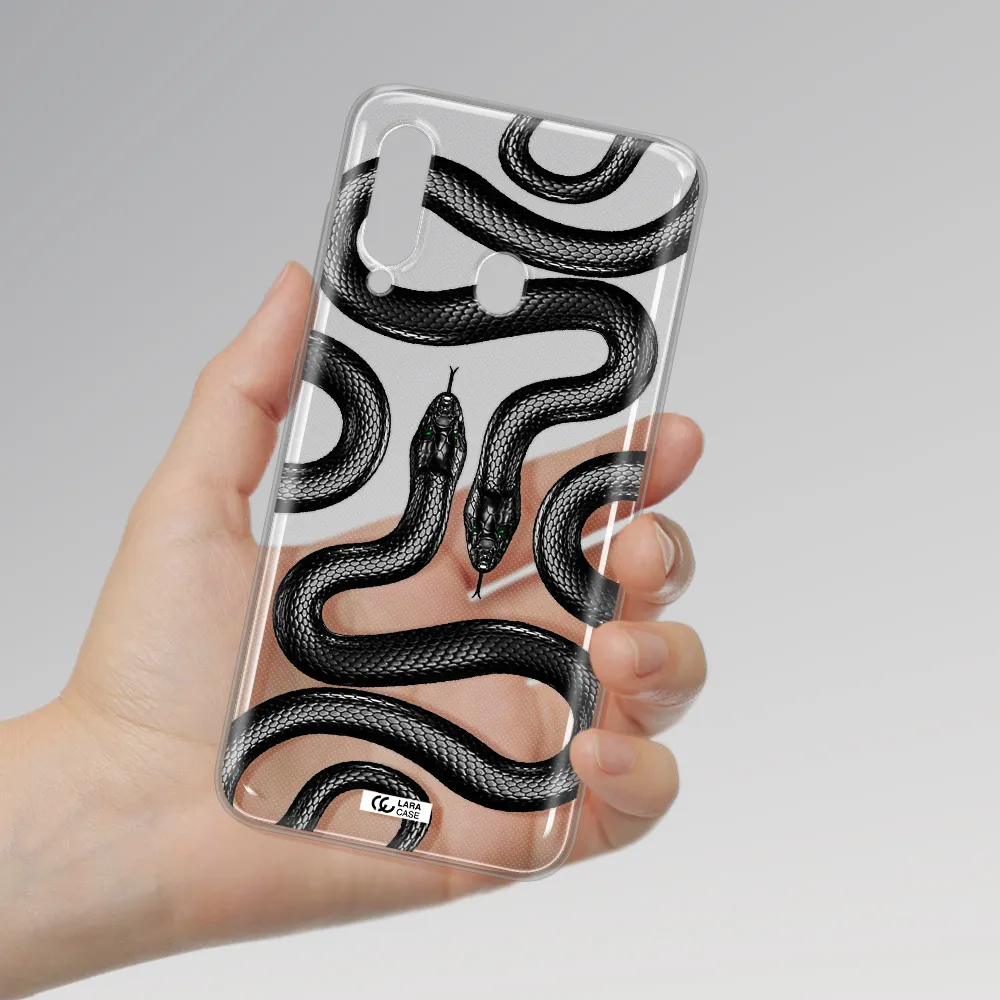 Black Snake Samsung A60 Clear TPU Case