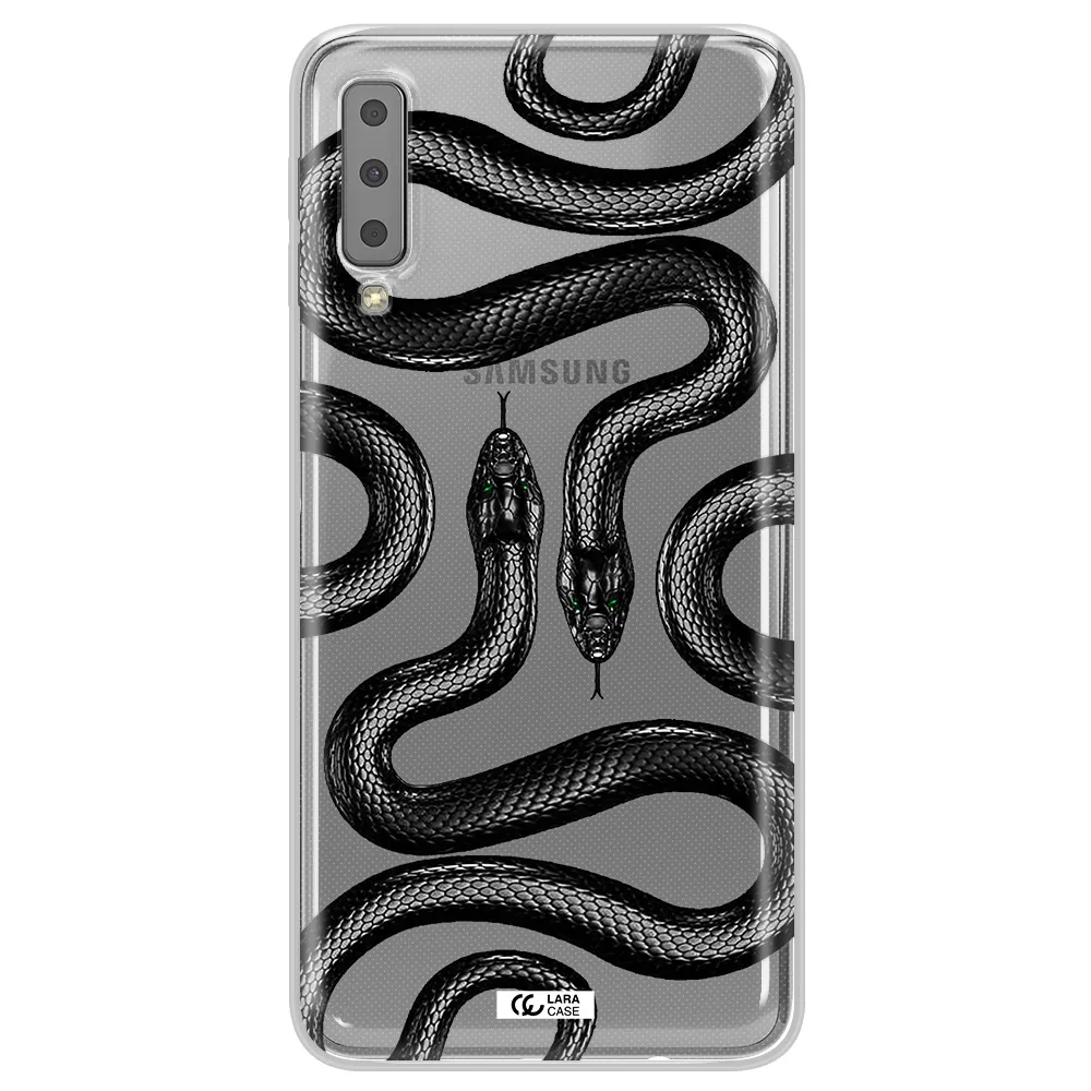 Black Snake Samsung A7 2018 Clear TPU Case