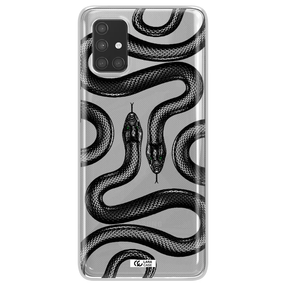 Black Snake Samsung A71 Clear TPU Case