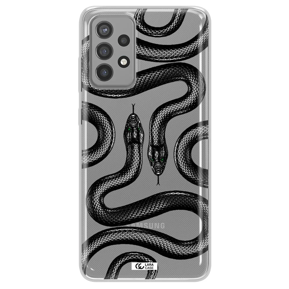 Black Snake Samsung A72 Clear TPU Case