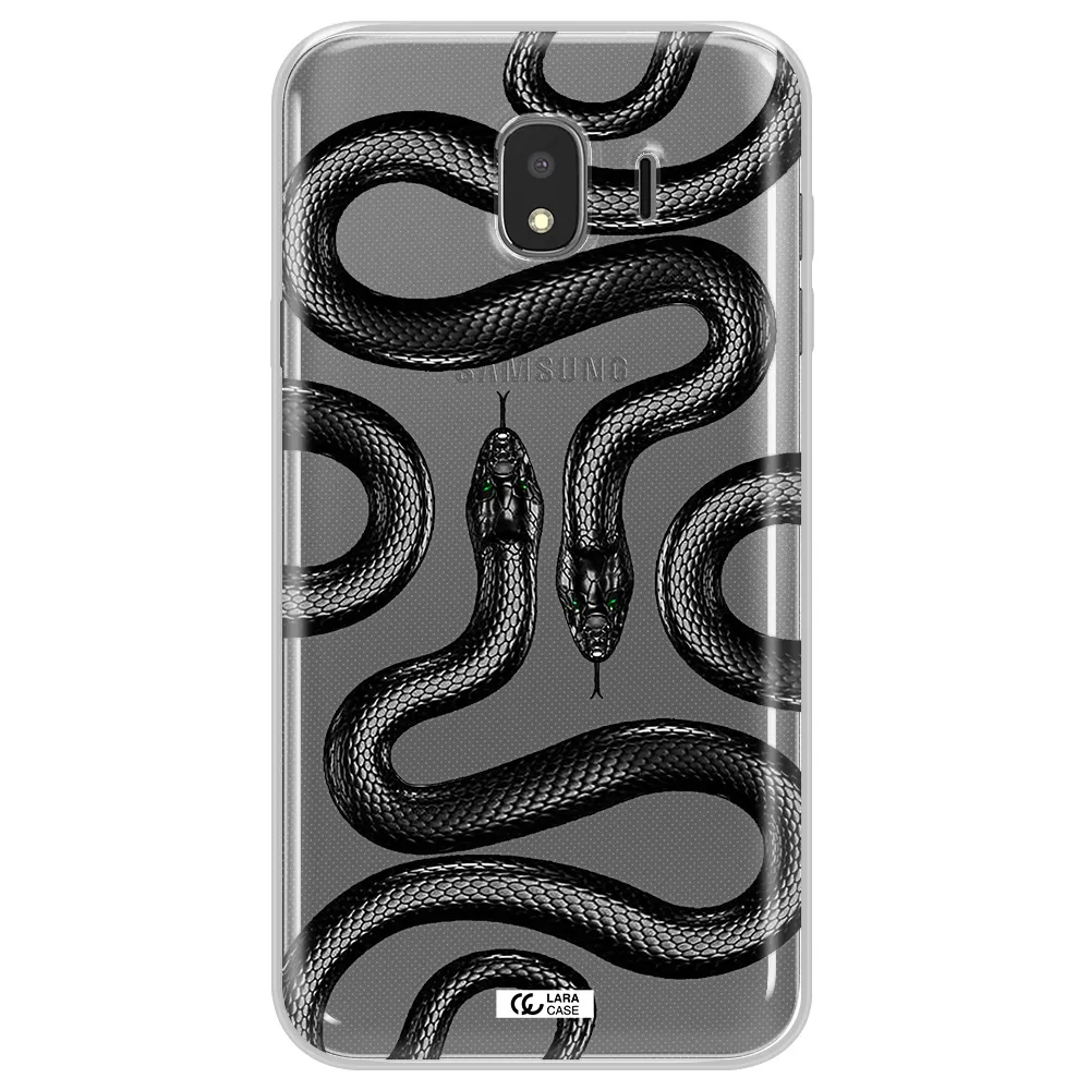 Black Snake Samsung J4 Clear TPU Case