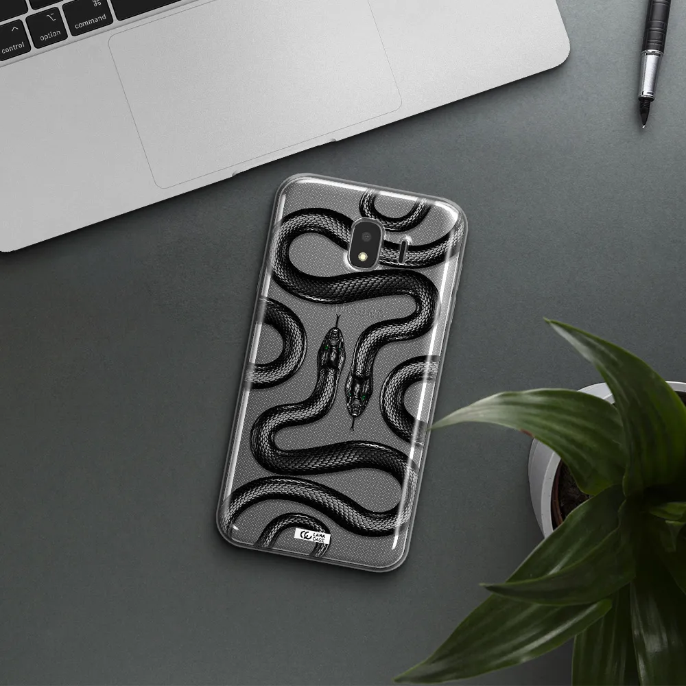 Black Snake Samsung J4 Clear TPU Case