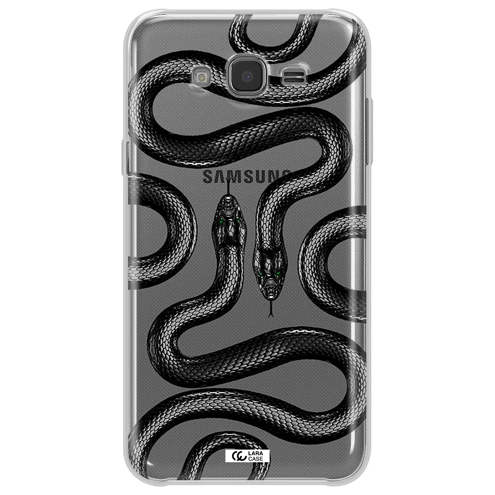 Black Snake Samsung J7 Clear TPU Case