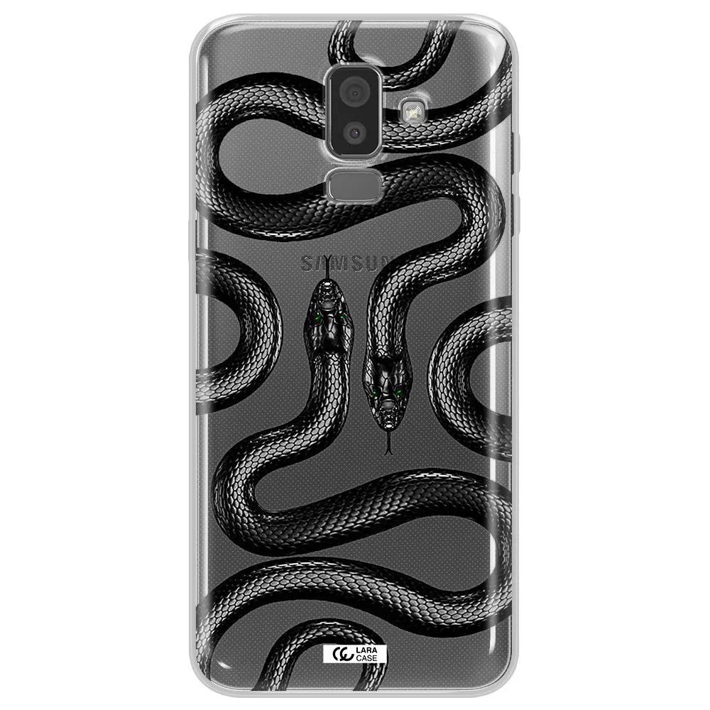 Black Snake Samsung J8 Clear TPU Case