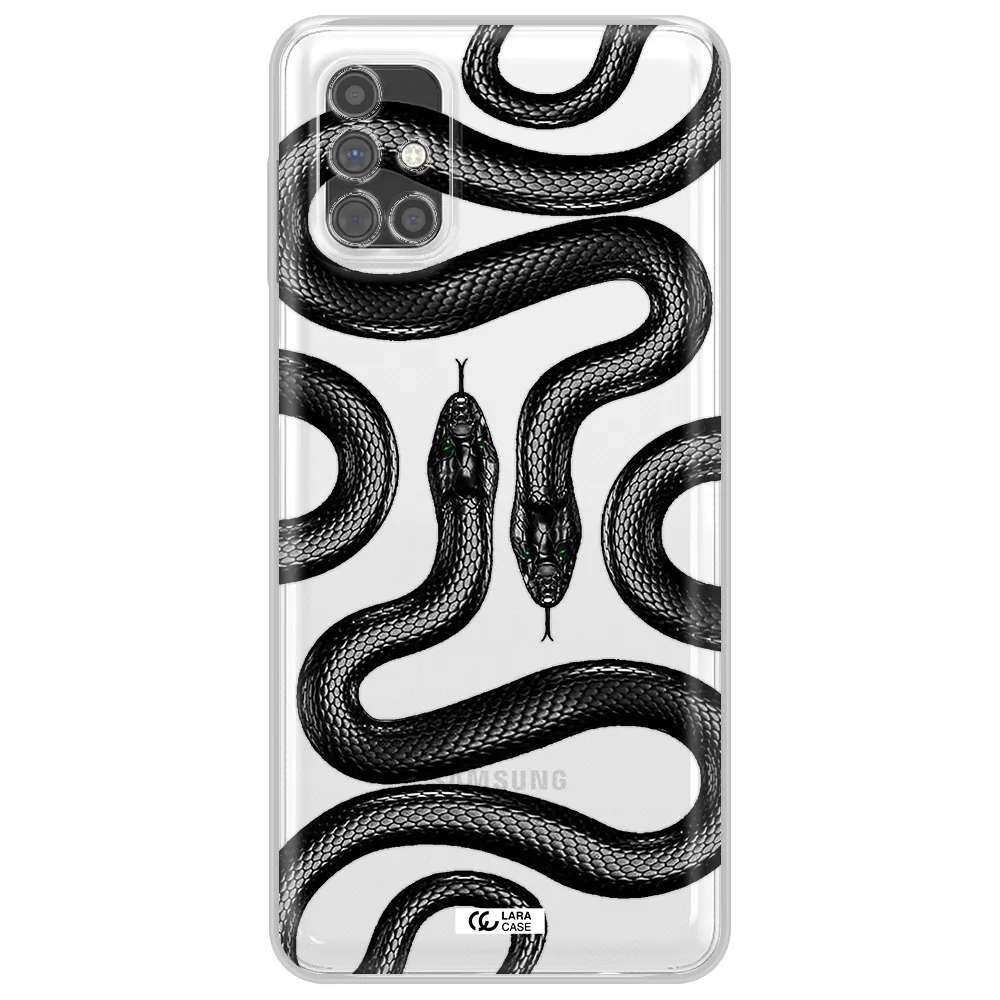 Black Snake Samsung M51 Clear TPU Case