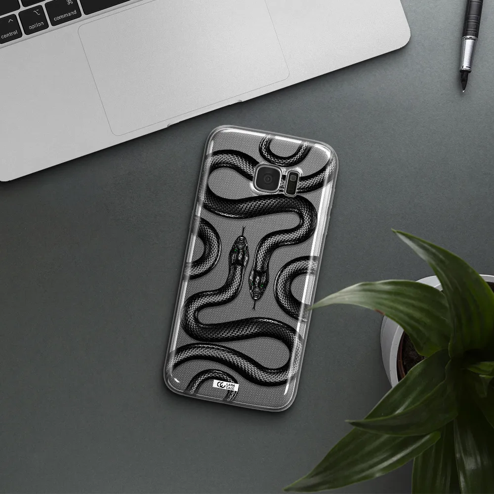 Black Snake Samsung S7 Edge Clear TPU Case