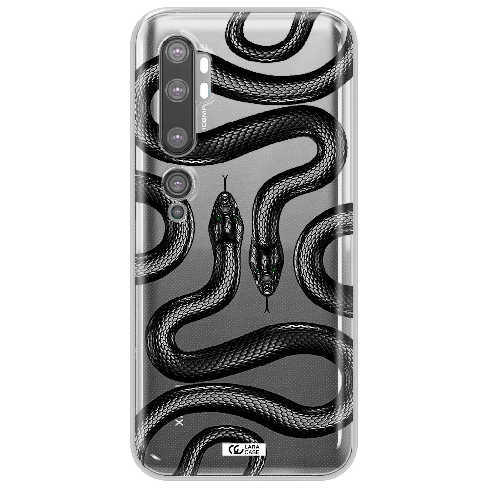 Black Snake Xiaomi Mi Note 10 Clear TPU Case