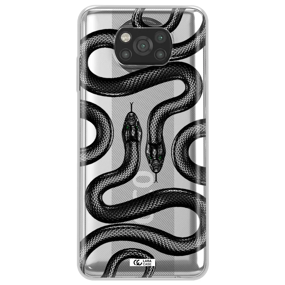Black Snake Xiaomi Poco X3 Clear TPU Case