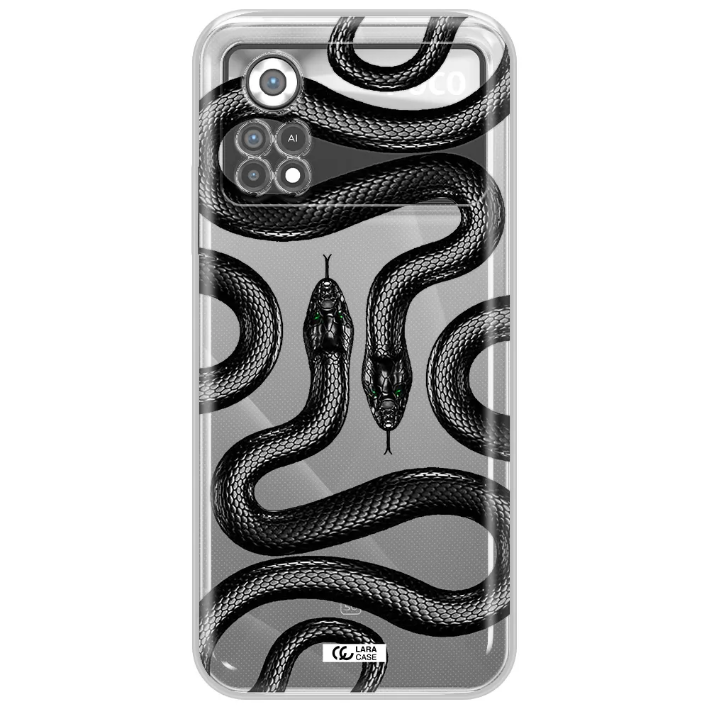 Black Snake Xiaomi Poco X4 Pro Clear TPU Case