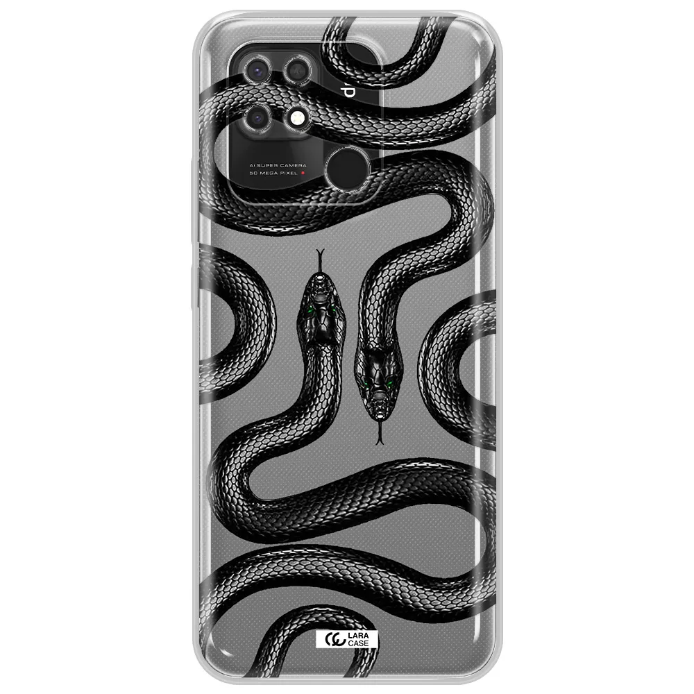 Black Snake Xiaomi Redmi 10C Clear TPU Case