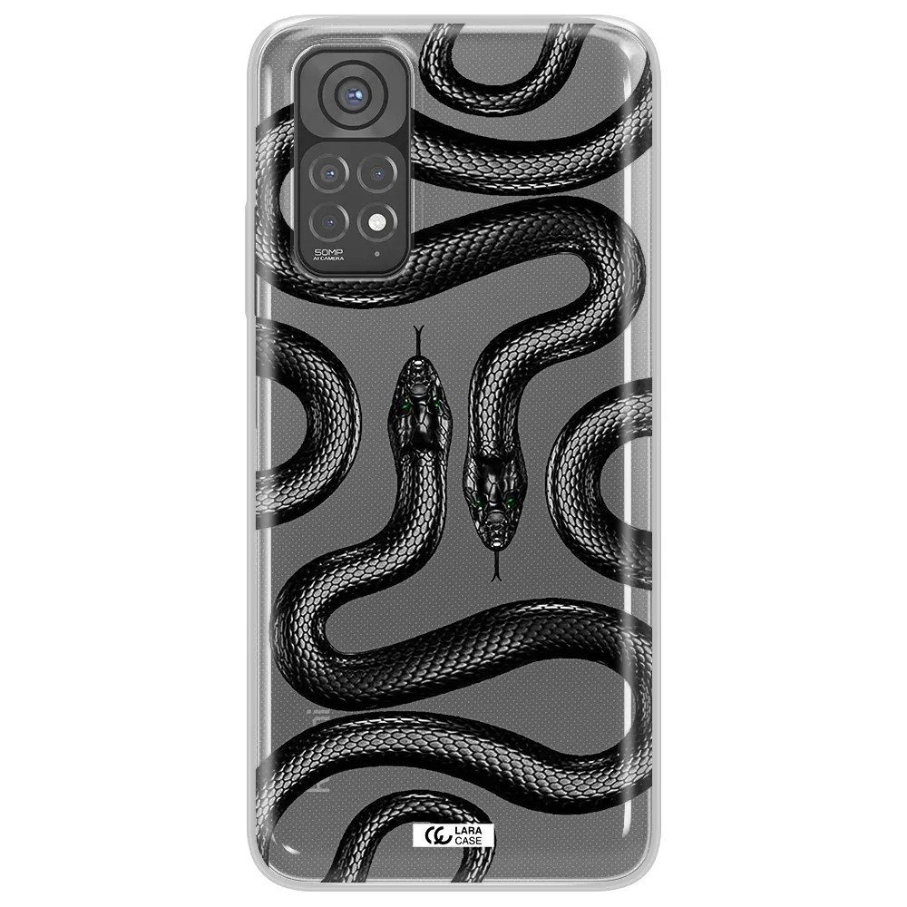 Black Snake Xiaomi Redmi Note 11 Clear TPU Case