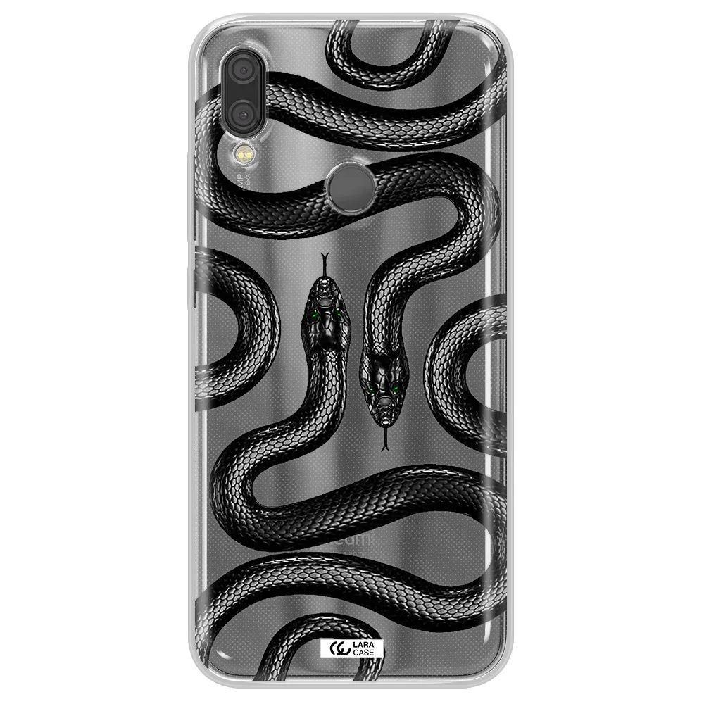 Black Snake Xiaomi Redmi Note 7 Clear TPU Case