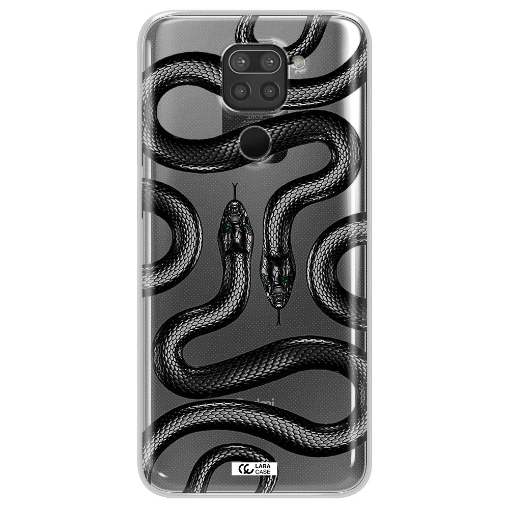 Black Snake Xiaomi Redmi Note 9 Clear TPU Case