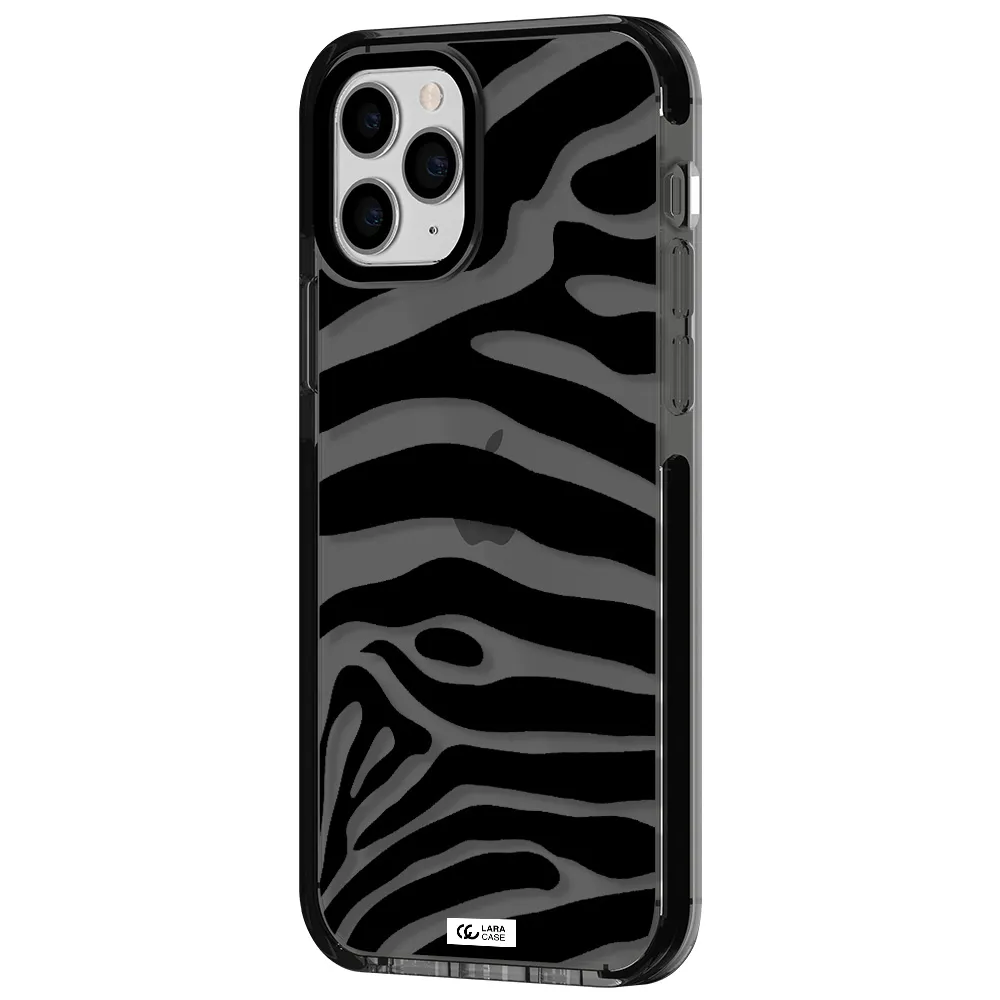 Zebra Apple iPhone 11 pro impact Smoke Black Case