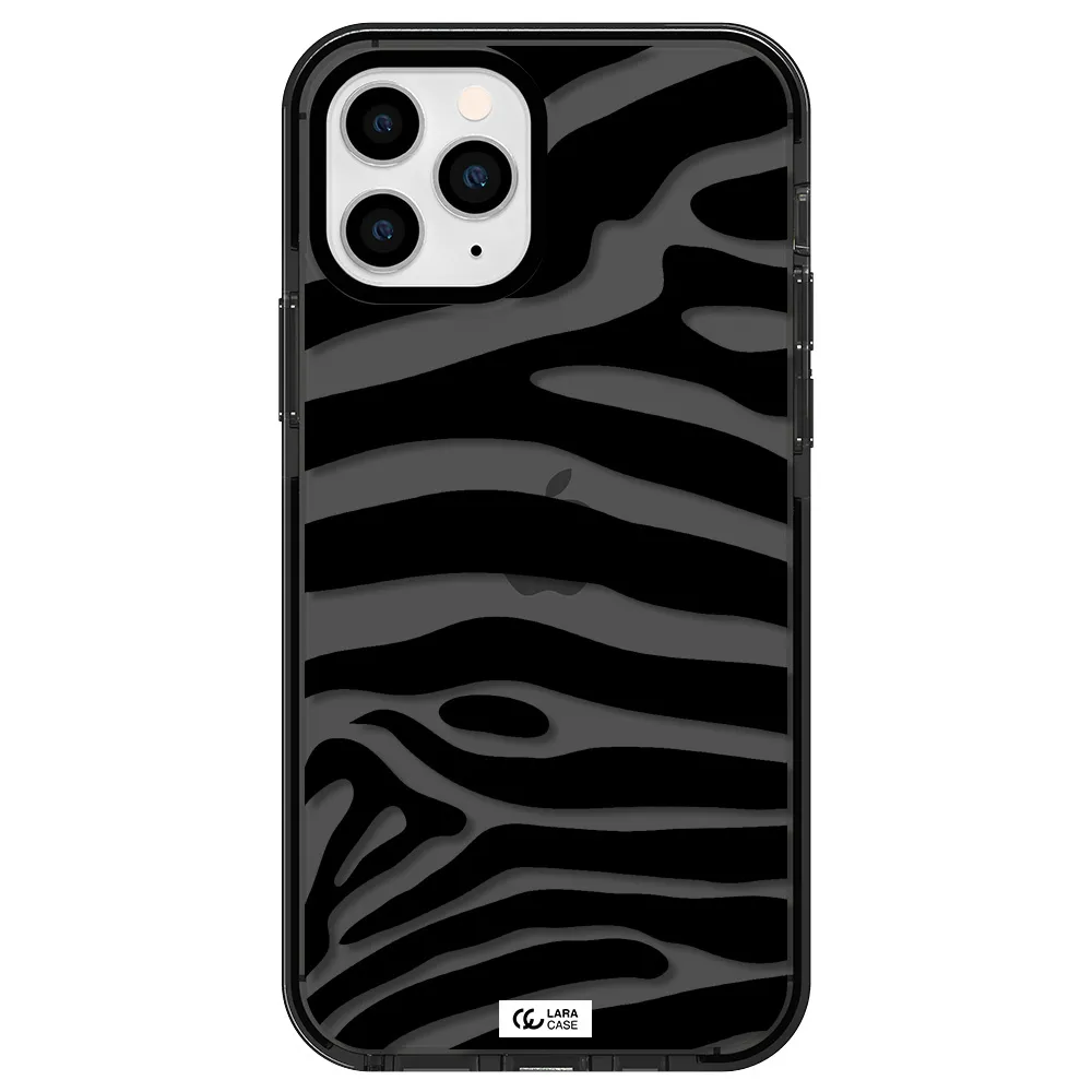 Zebra Apple iPhone 11 pro max impact Smoke Black Case