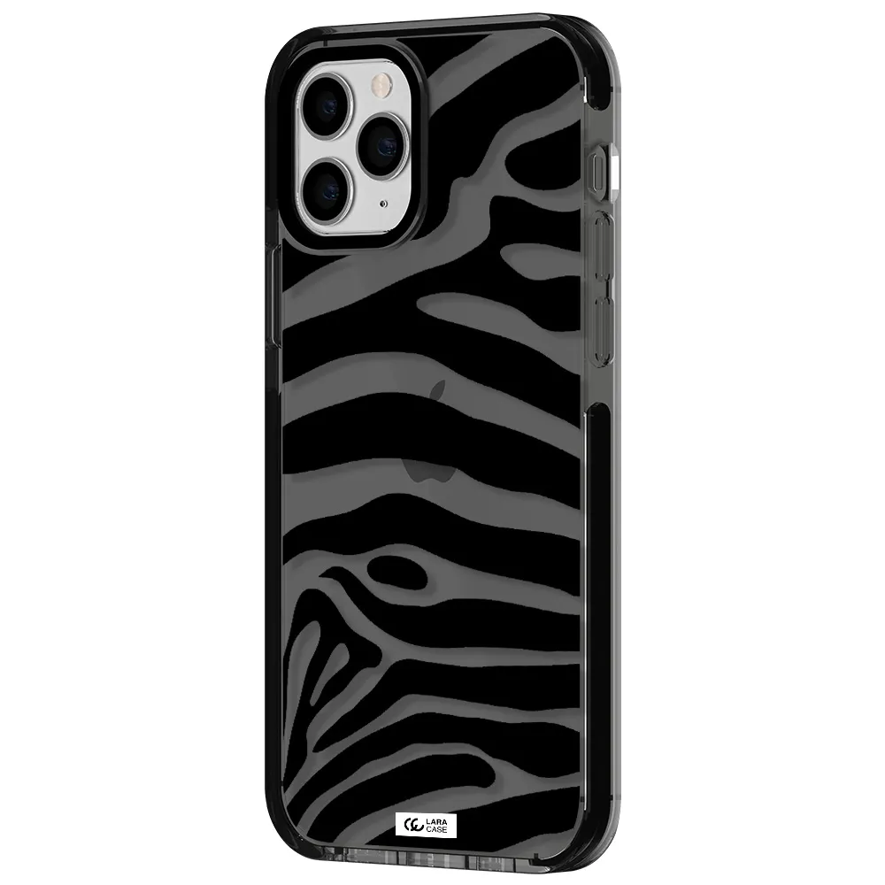 Zebra Apple iPhone 11 pro max impact Smoke Black Case