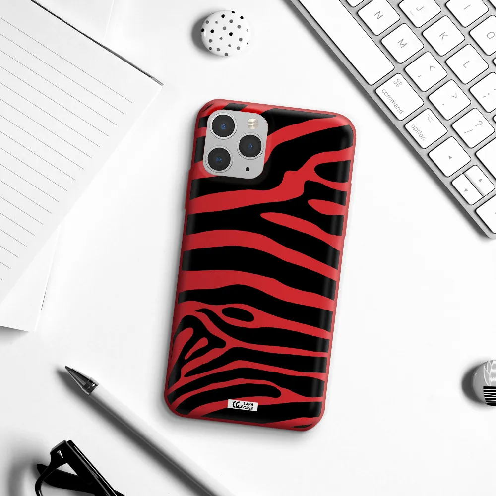 Zebra Apple iPhone 11 pro max Silicone Imperial Red Case