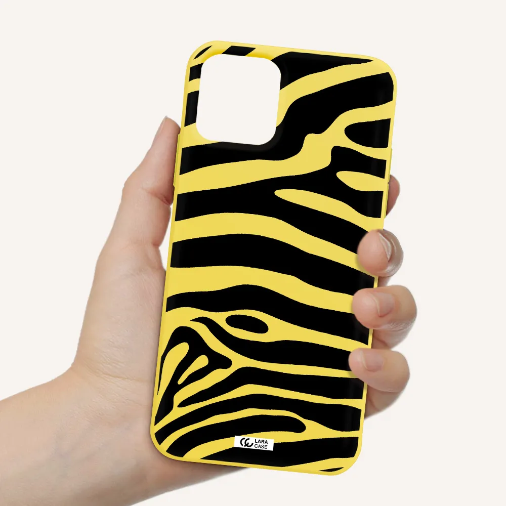 Zebra Apple iPhone 11 pro Silicone canary yellow Case