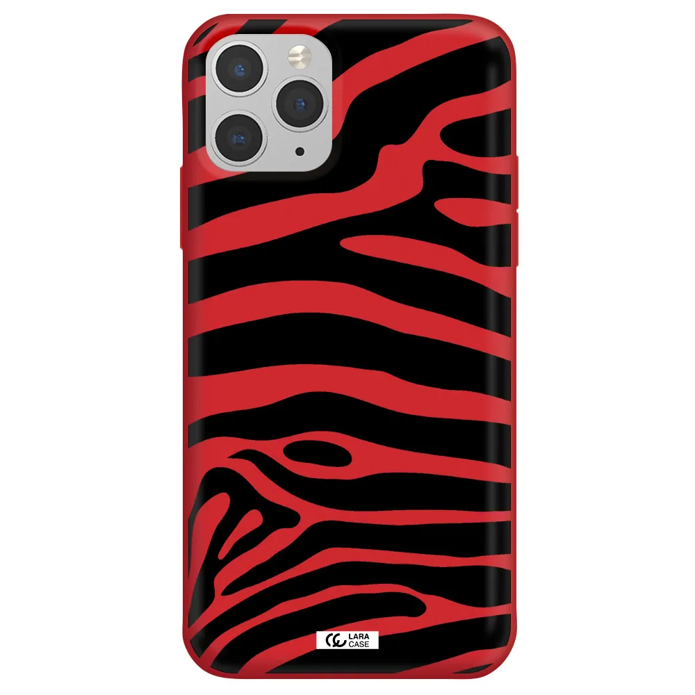Zebra Apple iPhone 11 pro Silicone Imperial Red Case