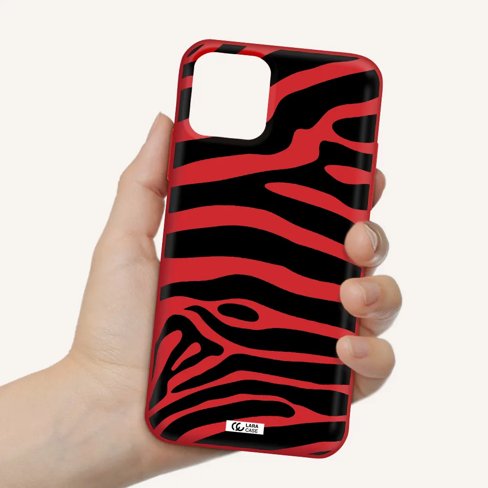 Zebra Apple iPhone 11 pro Silicone Imperial Red Case