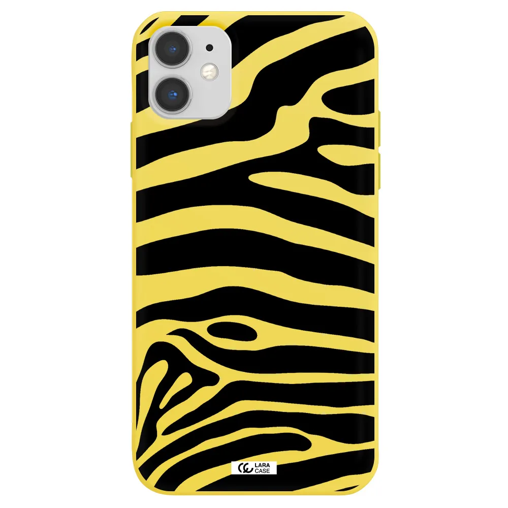 Zebra Apple iPhone 11 Silicone canary yellow Case