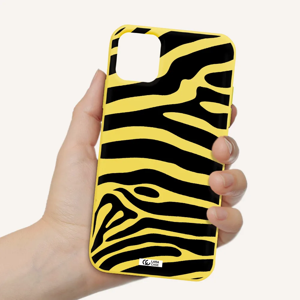 Zebra Apple iPhone 11 Silicone canary yellow Case