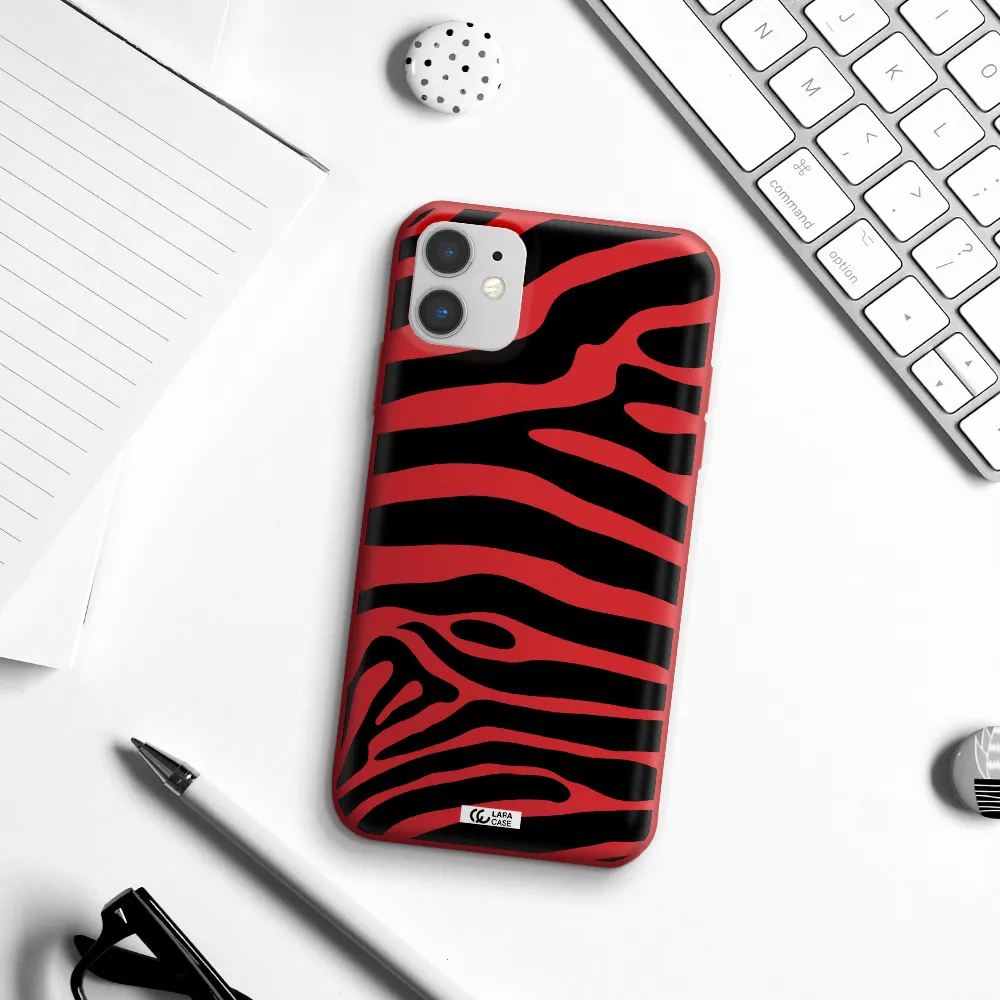 Zebra Apple iPhone 11 Silicone Imperial Red Case