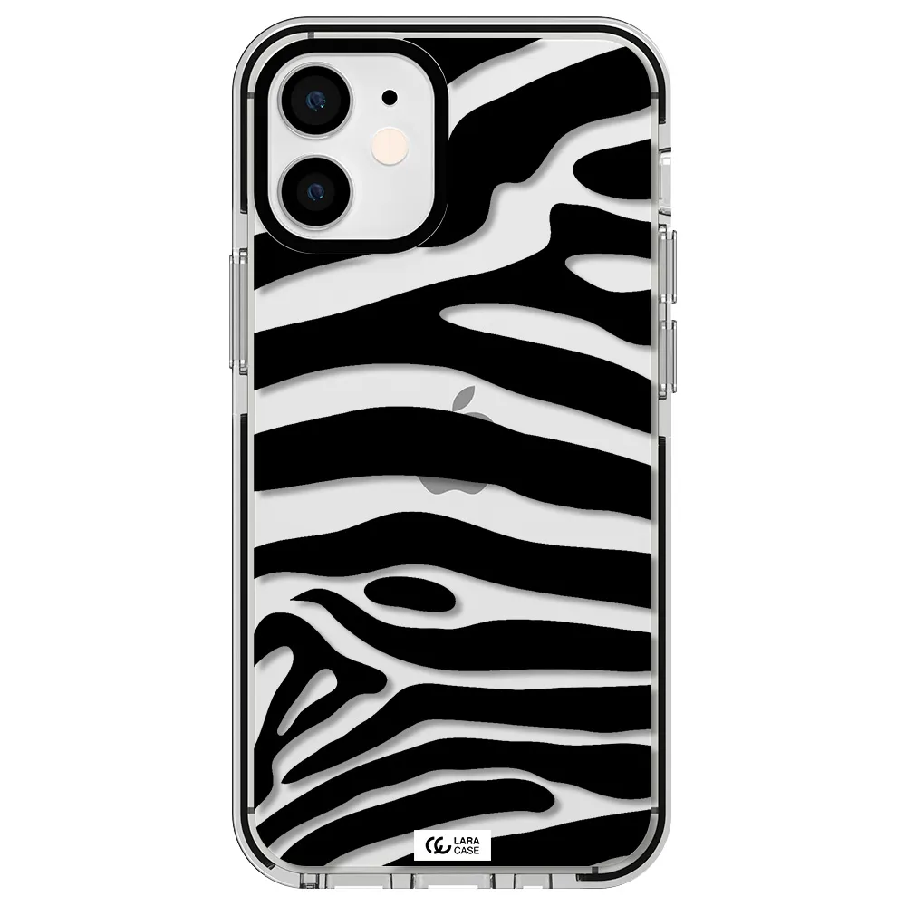Zebra Apple iPhone 12 mini impact black border Case