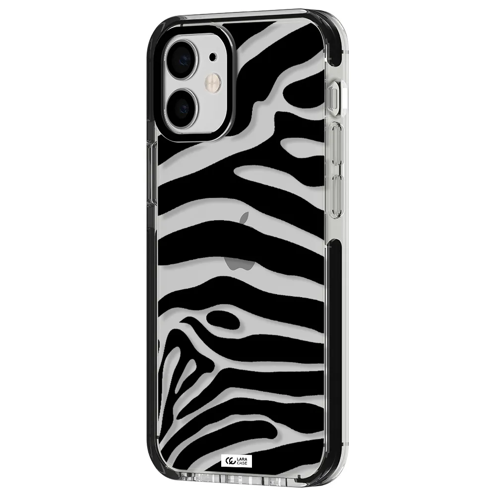 Zebra Apple iPhone 12 mini impact black border Case
