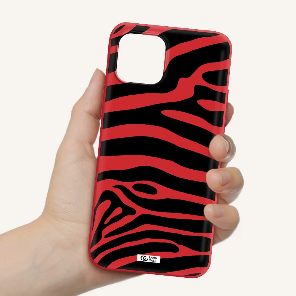 Zebra Apple iPhone 12 mini Silicone Imperial Red Case