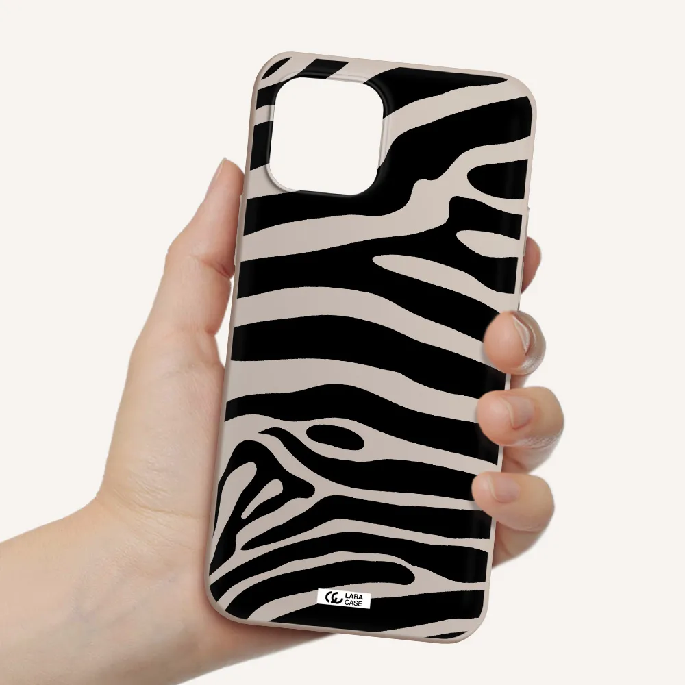 Zebra Apple iPhone 12 mini Silicone Stone Case